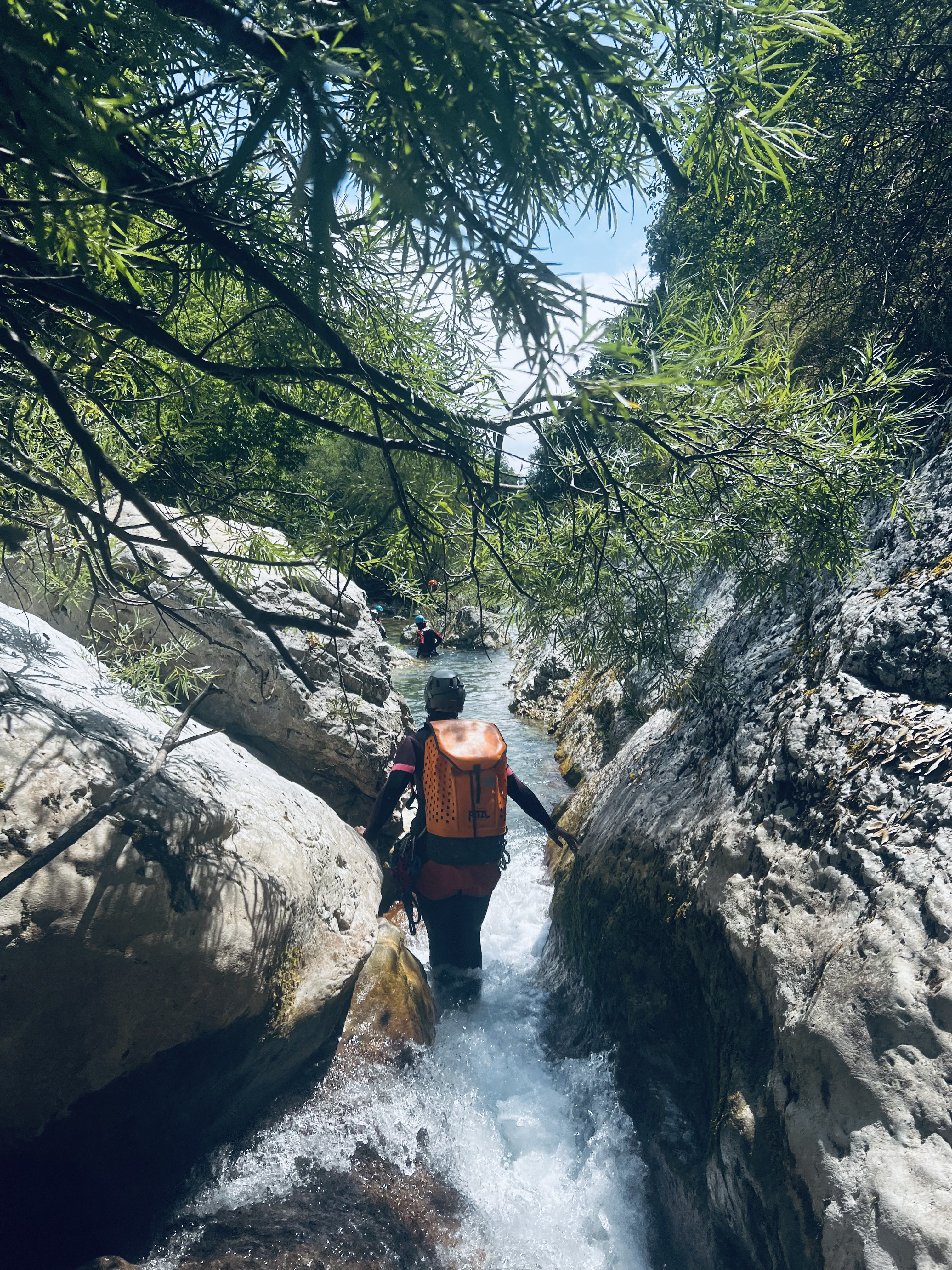 Canyoning in the Gours du Ray Canyon from Yeti Rafting Verdon.