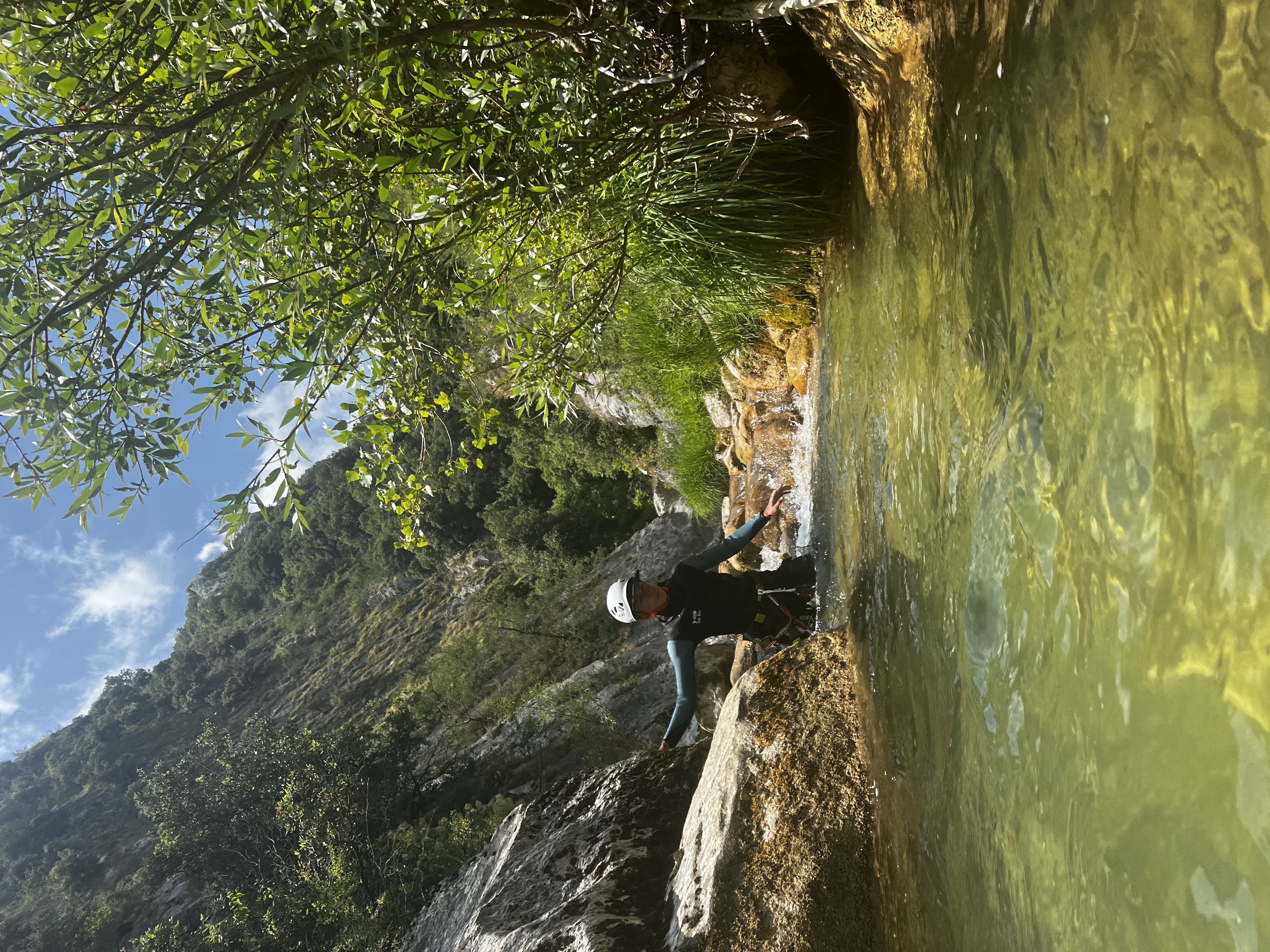 Canyoning in the Gours du Ray Canyon.