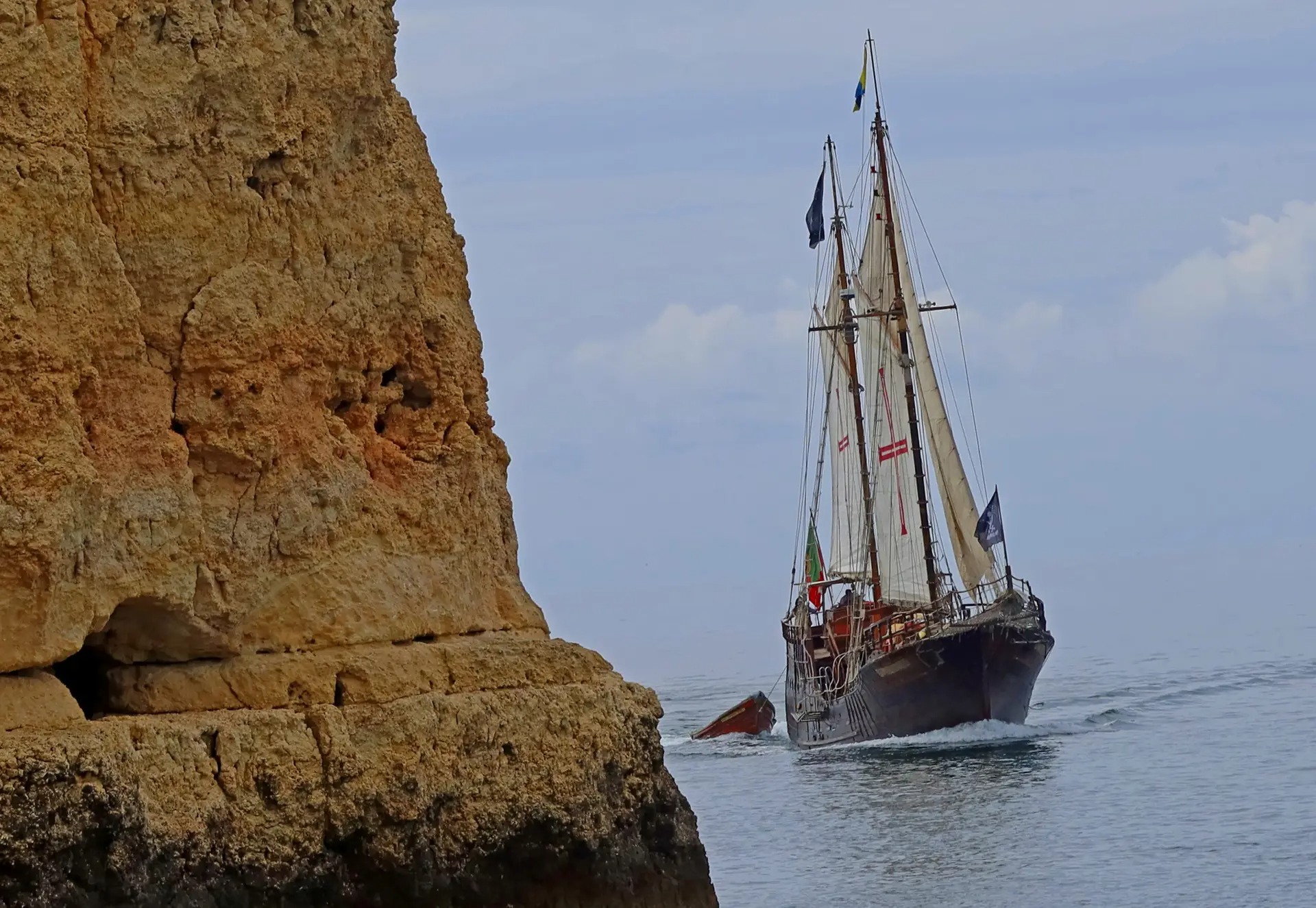 Sunrise Pirate Boat Trip along the Algarve Coast with Visit to the Benagil Cave.