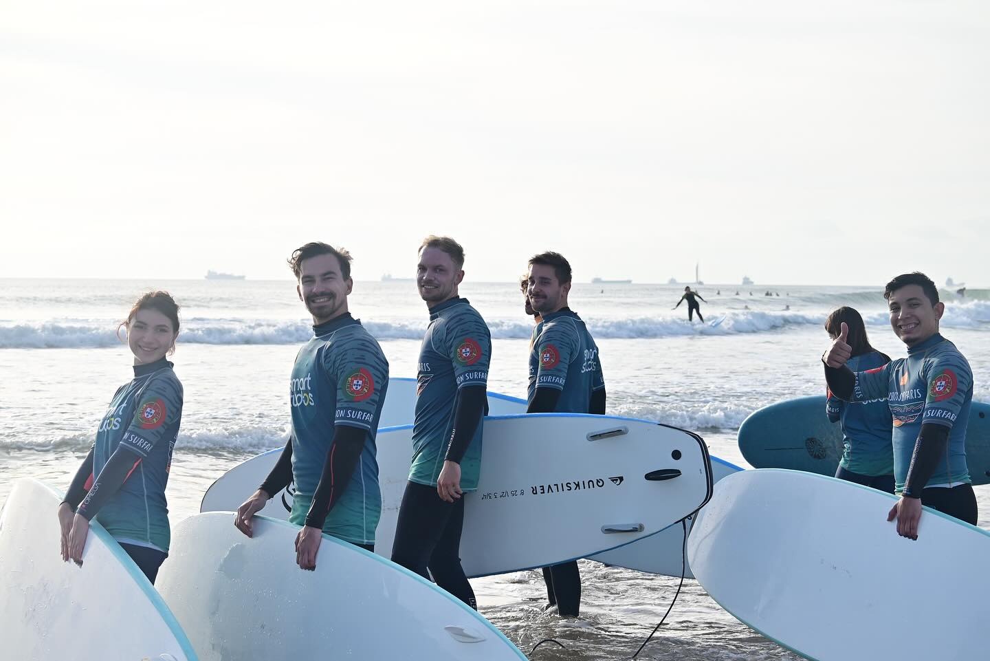 5 Cours privés de surf sur la plage de Carcavelos près de Lisbonne avec Lisbon Surfaris.