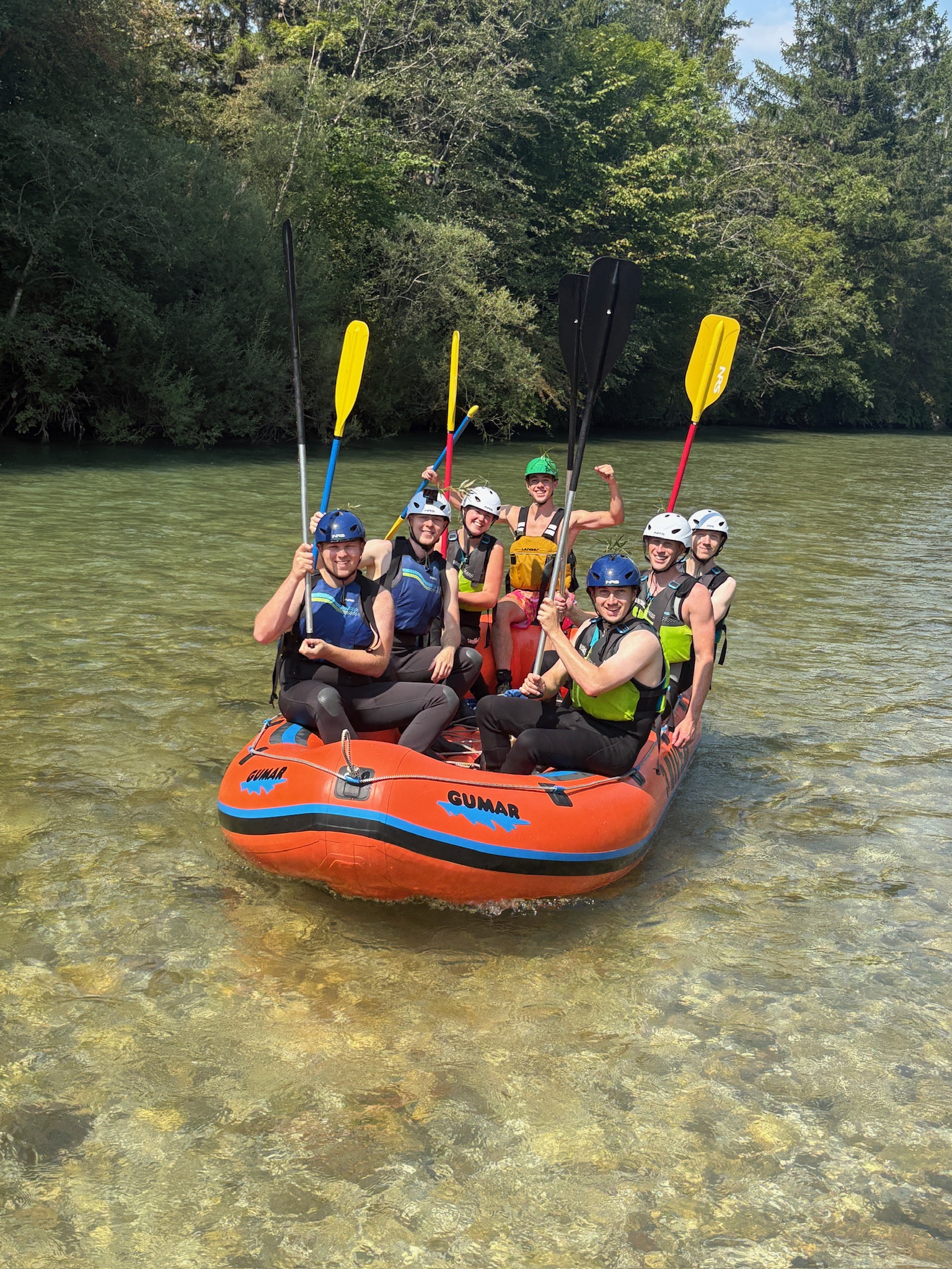 Rafting am Sava Dolinka Fluss.