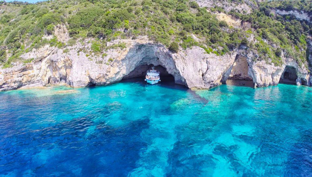 Boat Trip to Lakka on Paxos & Antipaxos incl. Blue Caves from Corfu from Corfu Daily Cruises.