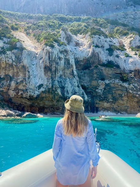 RIB Boat Trip to Cala Goloritzé & to the Gulf of Orosei with Snorkeling & Prosecco from Davide Skipper Arbatax.
