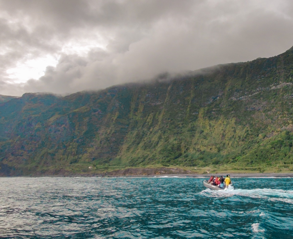RIB Boat Trip from Santa Cruz das Flores to Corvo Island with Swimming Stops.