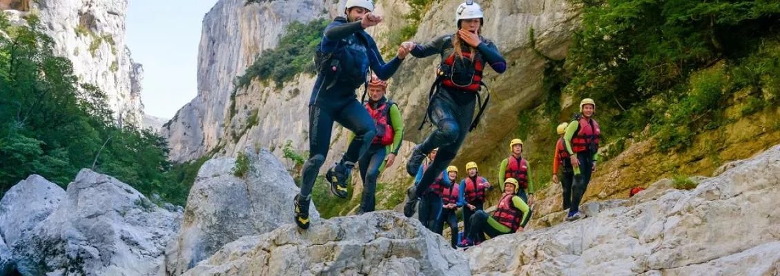 River Trekking "Couloir Samson" in the Verdon Gorge (from 10y.).