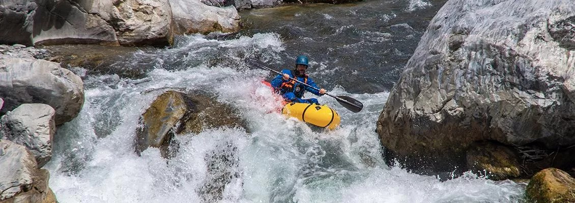 Discover Packrafting on Lake Castillon with E-Moutain Biking (from 12y.).