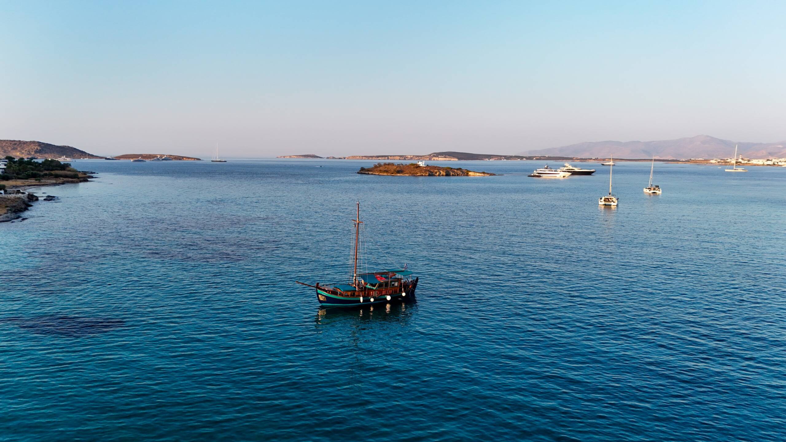Half Day Boat Trip around the bay of Naousa with Snorkeling.