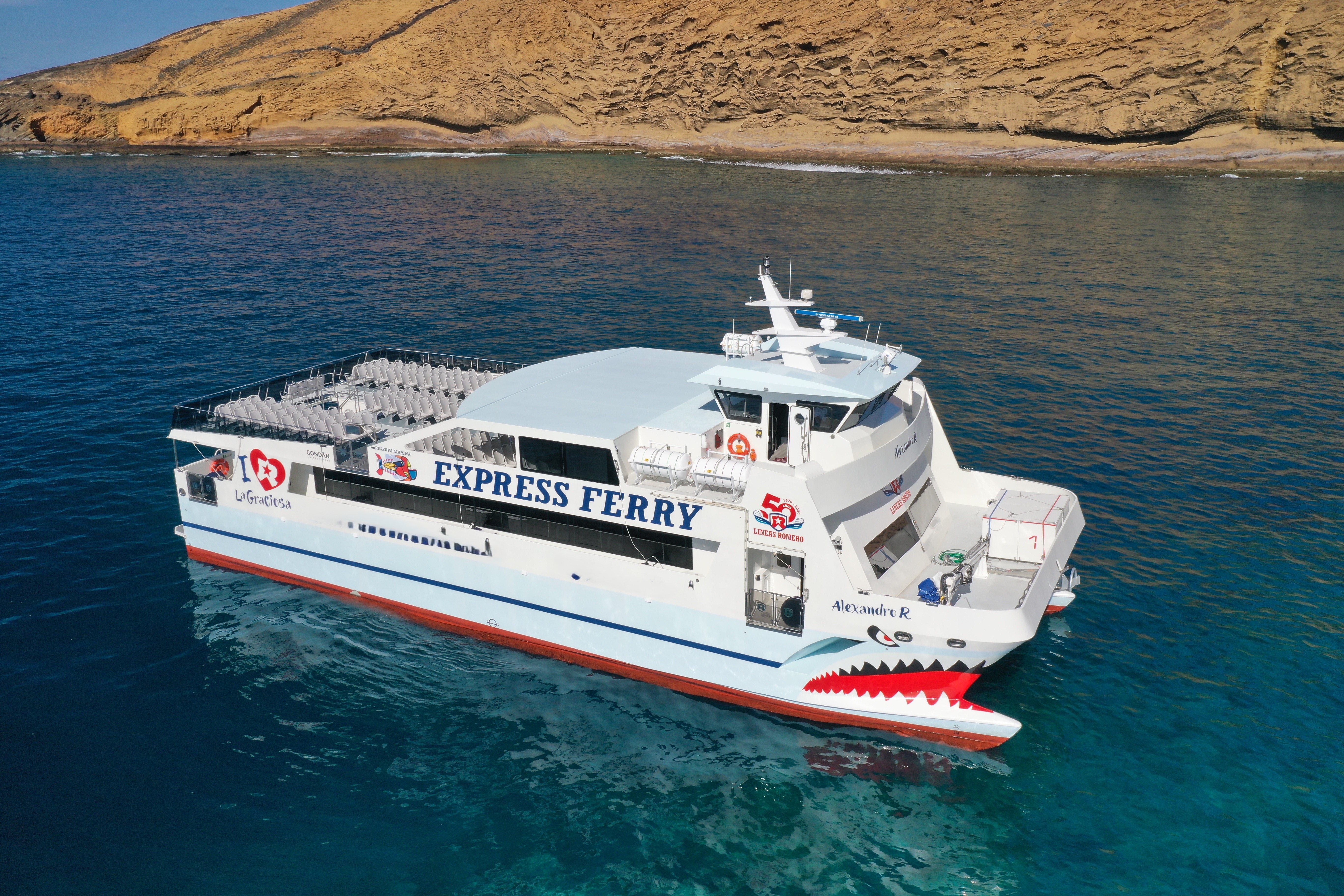Round Trip Ferry from Lanzarote to La Graciosa.
