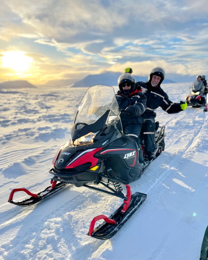 Day Tour from Akureyri to Lake Mývatn with Snowmobiling & Pickup from Saga Travel Iceland.