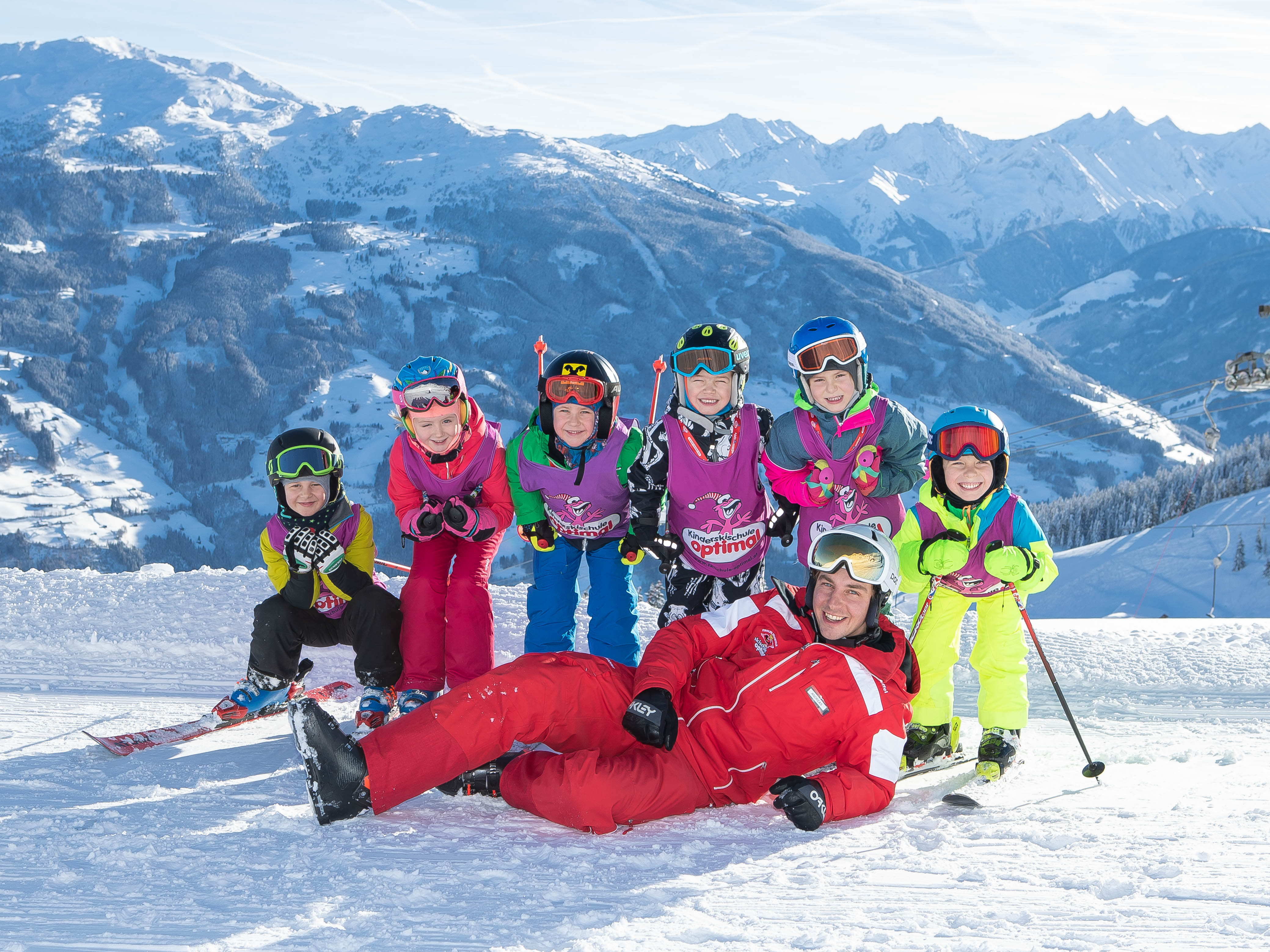 Schnupper-Kinderskikurs (4-5 J.) für Anfänger mit Skischule Optimal - Kaltenbach.