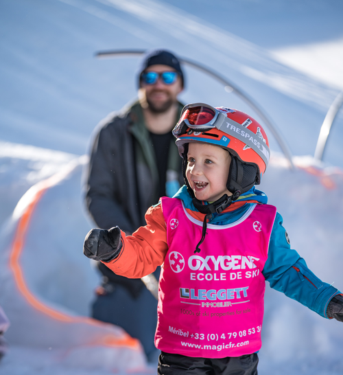 Cours de ski Enfants "Petit Ours" (3-4 ans) - Max 6 par groupe avec Oxygène Megève.