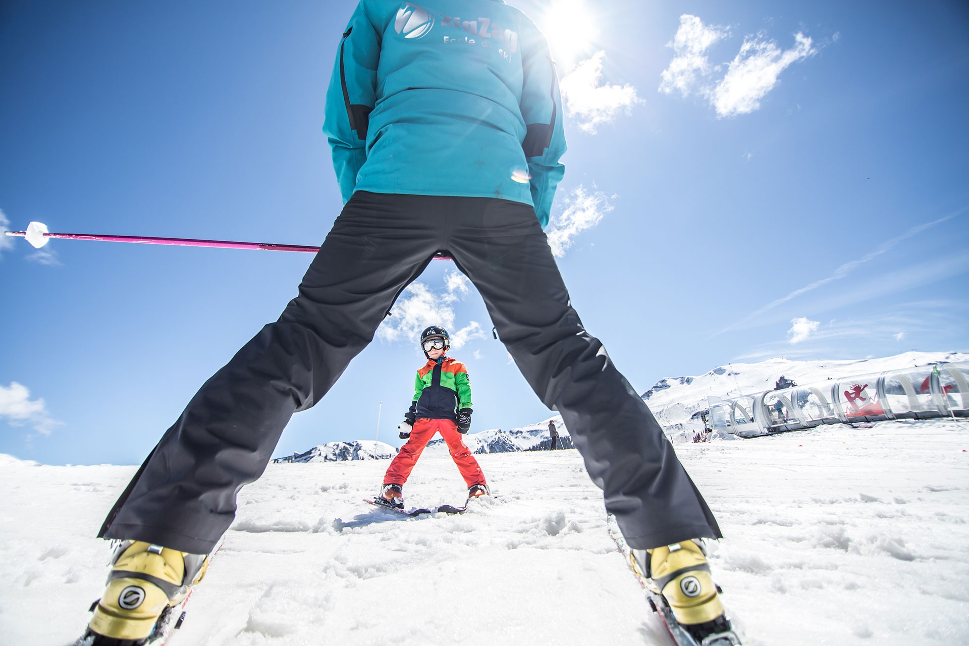Private Ski Lessons for Kids (from 3 y.) of All Levels from ESI ZigZag Samoëns.