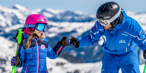 Private Ski Lessons for Kids (3-14 y.) of All Levels from Fischi's Ski School Flachau.
