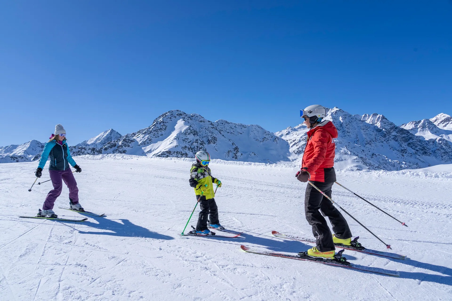 Group Kids Ski Lessons (3-13 y.) for All Levels.