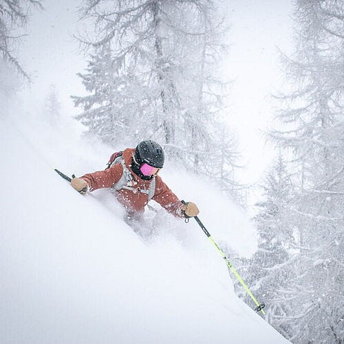Guida privata di sci freeride con Skischule Frost Zell am See.