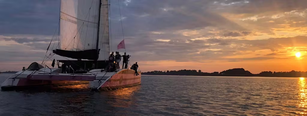 Sunset Catamaran Trip in Concarneau Bay with Apéritif.