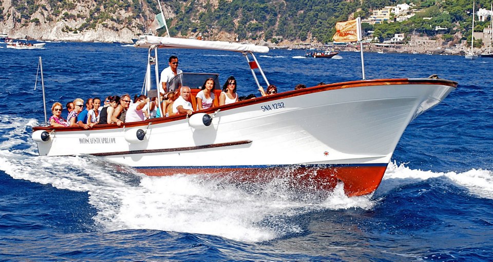 Boat Tour Around Capri with Stop at the Blue Grotto from Motoscafisti Capri.
