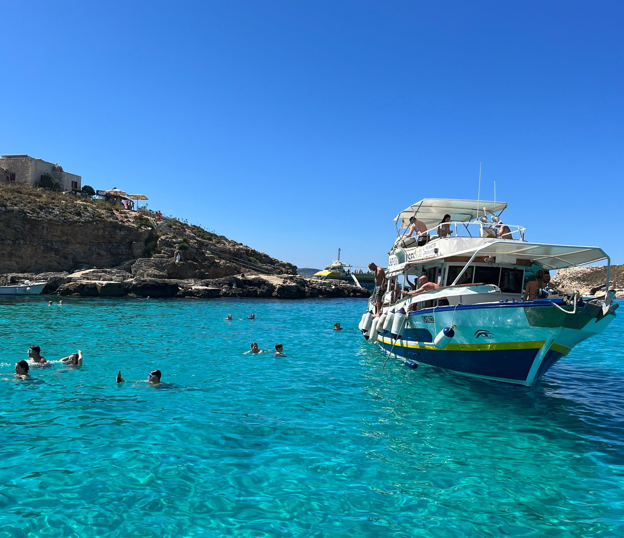 Boat Trip around Blue and Crystal Lagoon, Gozo and Caves from Cirkewwa from Xlendi Pleasure Cruises.