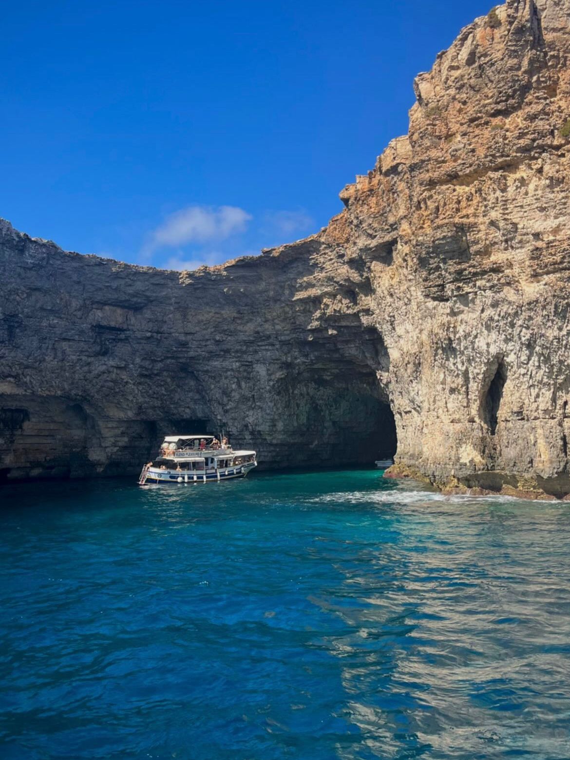 Boat Trip around Blue and Crystal Lagoon, Gozo and Caves from Cirkewwa from Xlendi Pleasure Cruises.