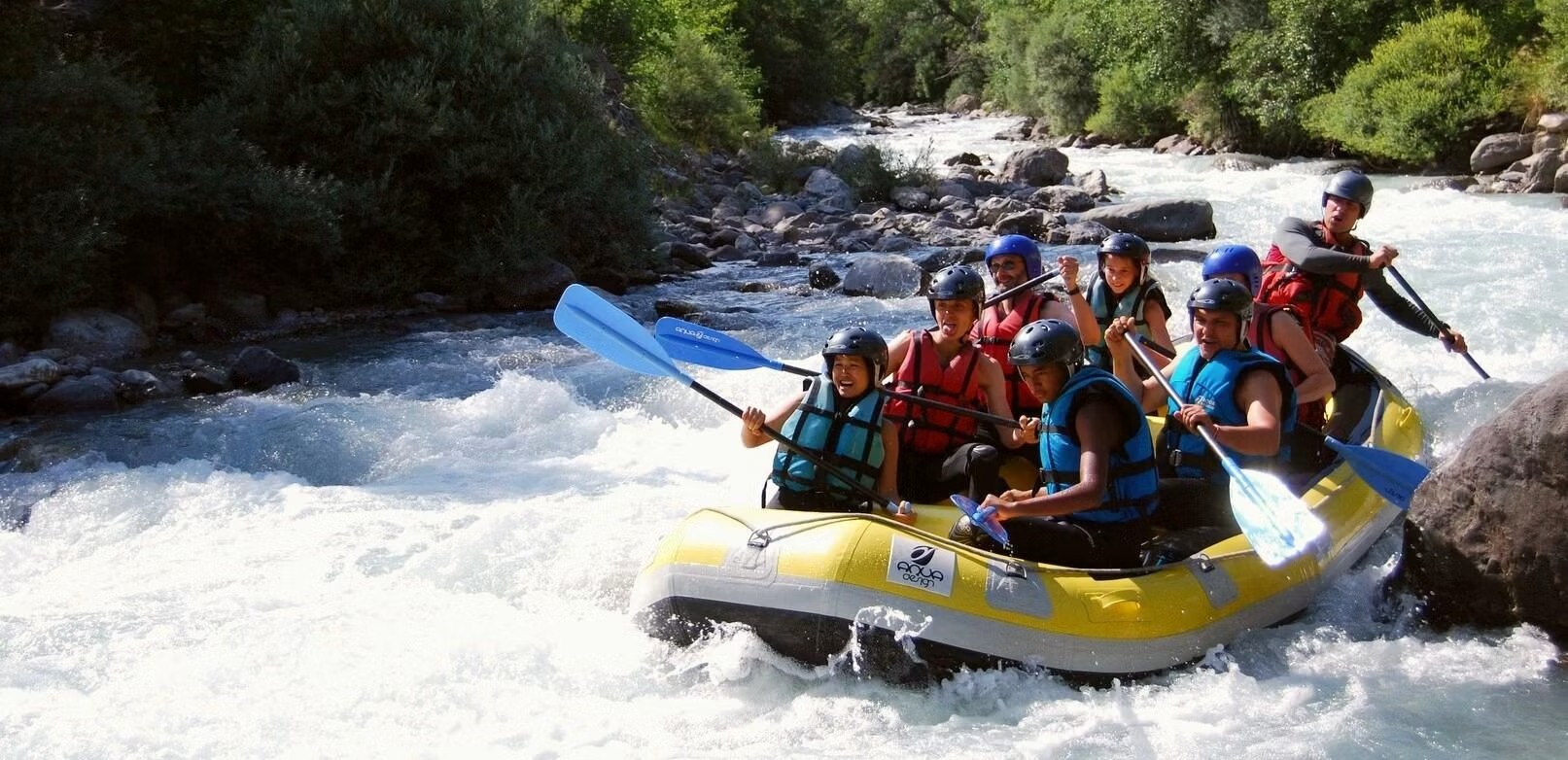 Sportliche Rafting-Tour in Serre-Chevalier - Chantemerle - Ecrins Nationalpark.