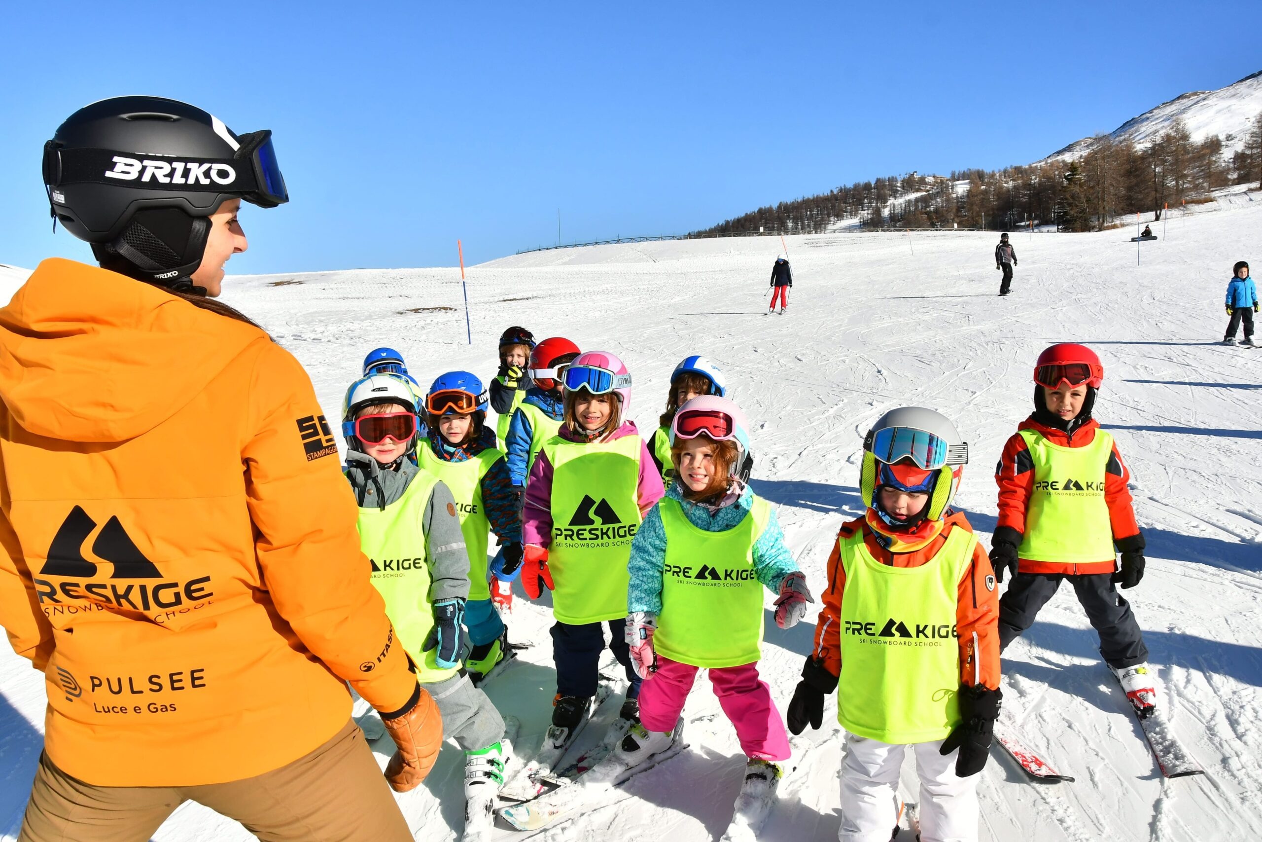 Groepsskilessen voor kinderen (5-14 jaar) voor absolute beginners met Preskige Ski- en Snowboardschool.