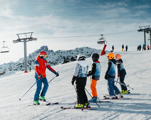 Teens Ski Lessons (13-18 y.) for All Levels from ESF Courchevel 1850.