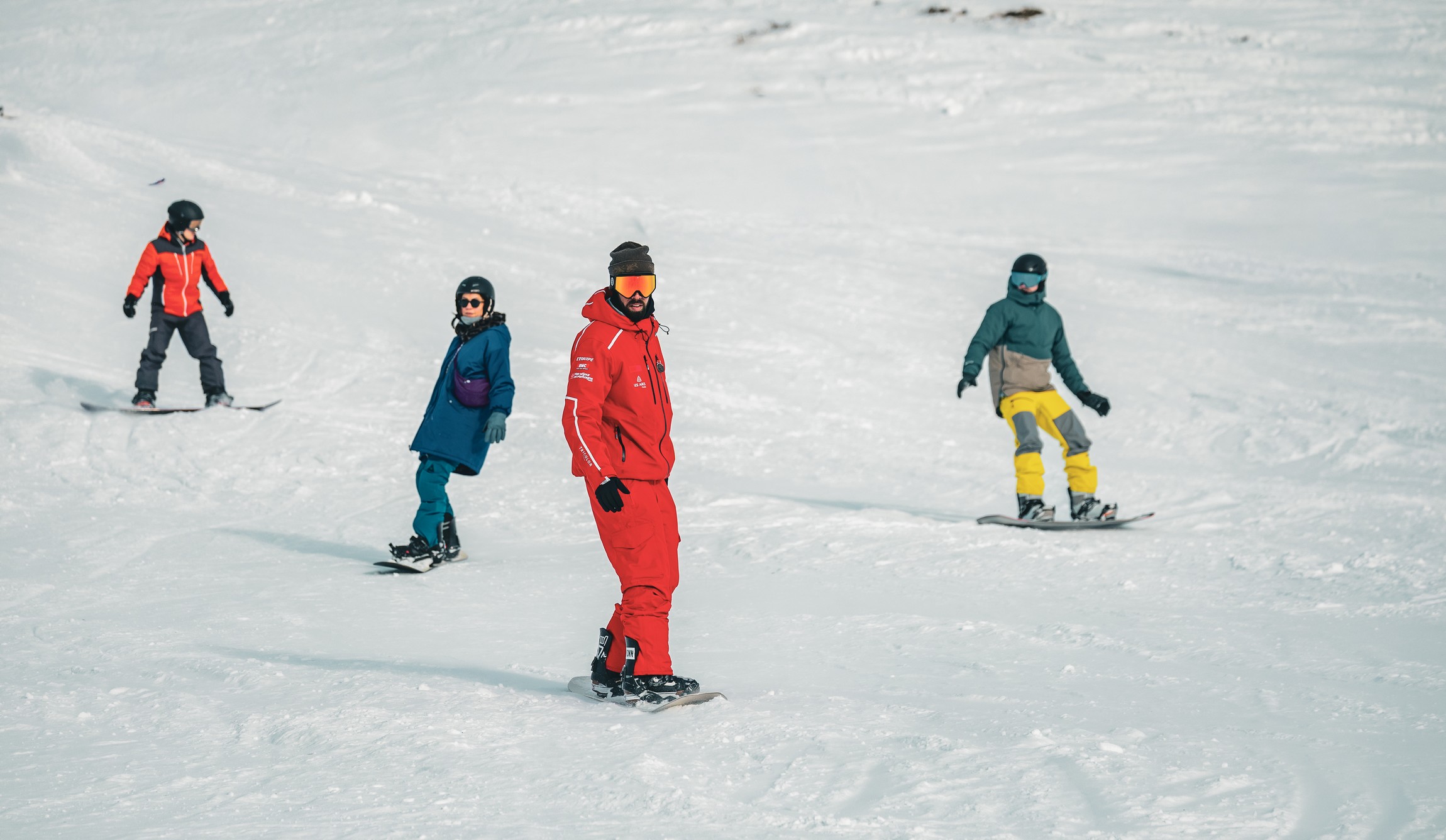 Clases de snowboard para adultos para todos los niveles.