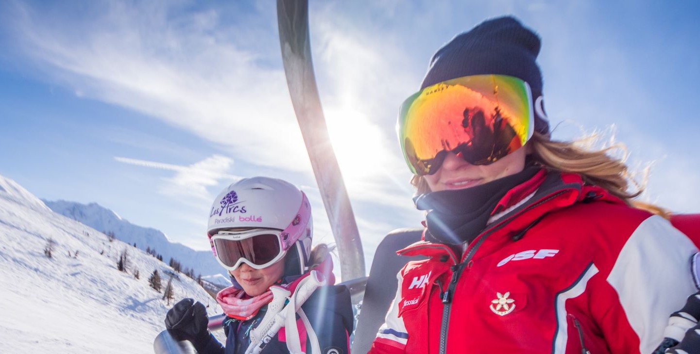 Privé skilessen voor kinderen (vanaf 3 jaar) van alle niveaus met ESF Arc 1800.