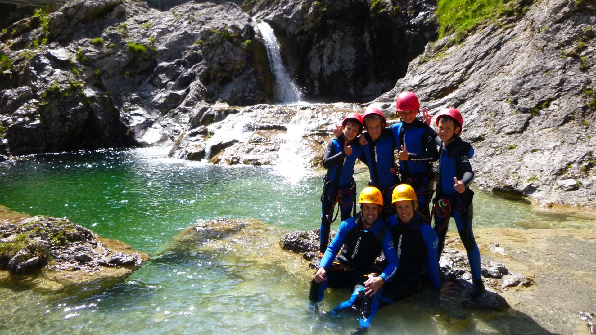 Familie Canyoning Stuibenfälle in Reutte - Veilige beginnerstocht niveau 1.
