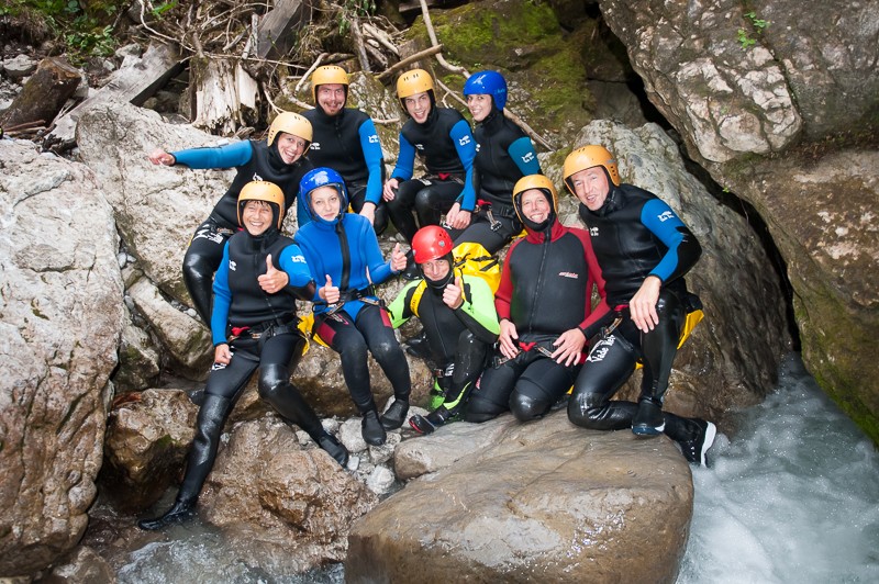 Canyoning in Seisenbergklamm from Lofer from Motion Outdoor Center Lofer.