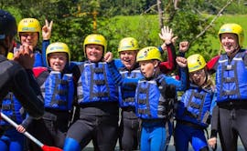 A large family is seemingly excited about their activity Rafting for Families - Ziller with Mountain Sports Mayrhofen.