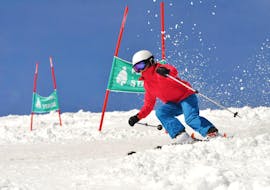 Slalomskilessen voor tieners en volwassenen voor gevorderde skiërs met Skischool ESF La Plagne.