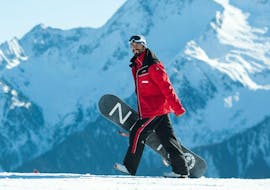 Snowboardlessen voor kinderen en volwassenen voor beginners met Skischule Sunny Finkenberg.
