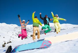 Snowboardlessen voor kinderen en tieners (6-16 j.) met Adrenaline Ski School Verbier.