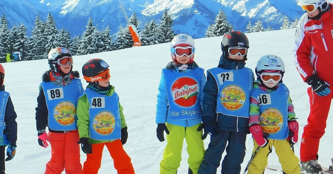 Kinder-Skikurs (4-11 J.) für Leicht Fortgeschrittene.