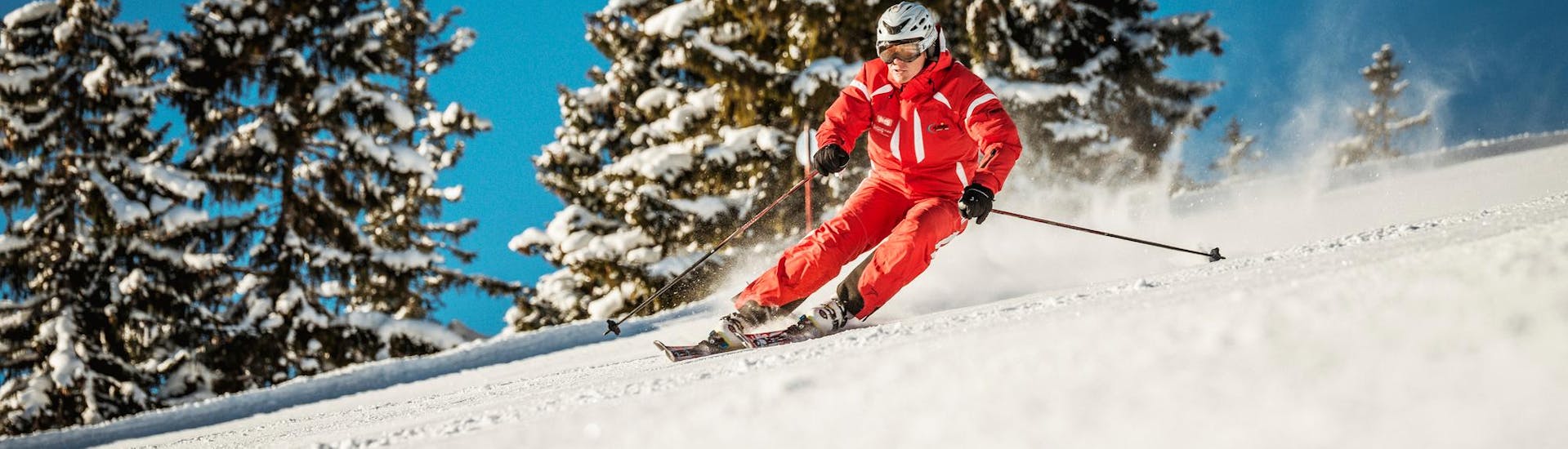Clases de esquí para adultos para avanzados con Skischule Busslehner Achenkirch.