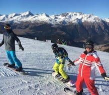 Clases de snowboard a partir de 8 años para principiantes con Skischule Pfunds .