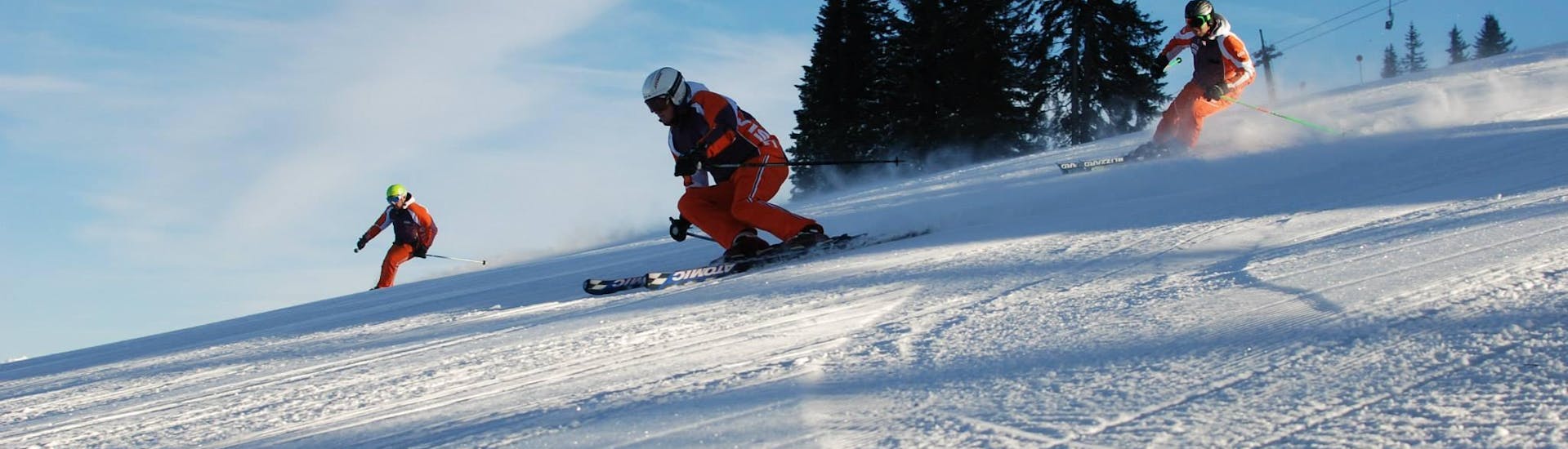 Adult Ski Lessons + Ski Hire Package for All Levels from Skischule Toni Gruber.