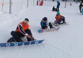 Clases de snowboard a partir de 6 años para todos los niveles con Swiss Mountain Sports Crans-Montana.