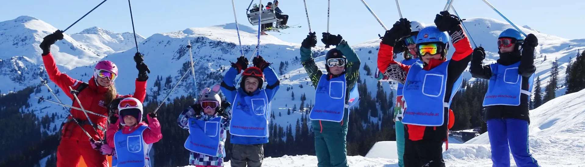 Clases de esquí para niños a partir de 5 años con experiencia con Happy Skischule Wildschönau Clases de esquí para niños a partir de 5 años con experiencia con Happy Skischule Wildschönau.