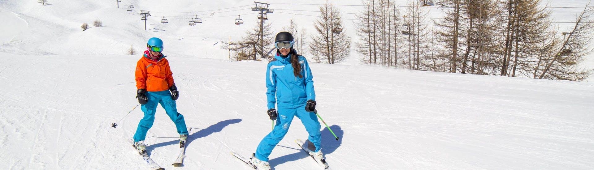 Clases particulares de esquí para adultos de todos los niveles.