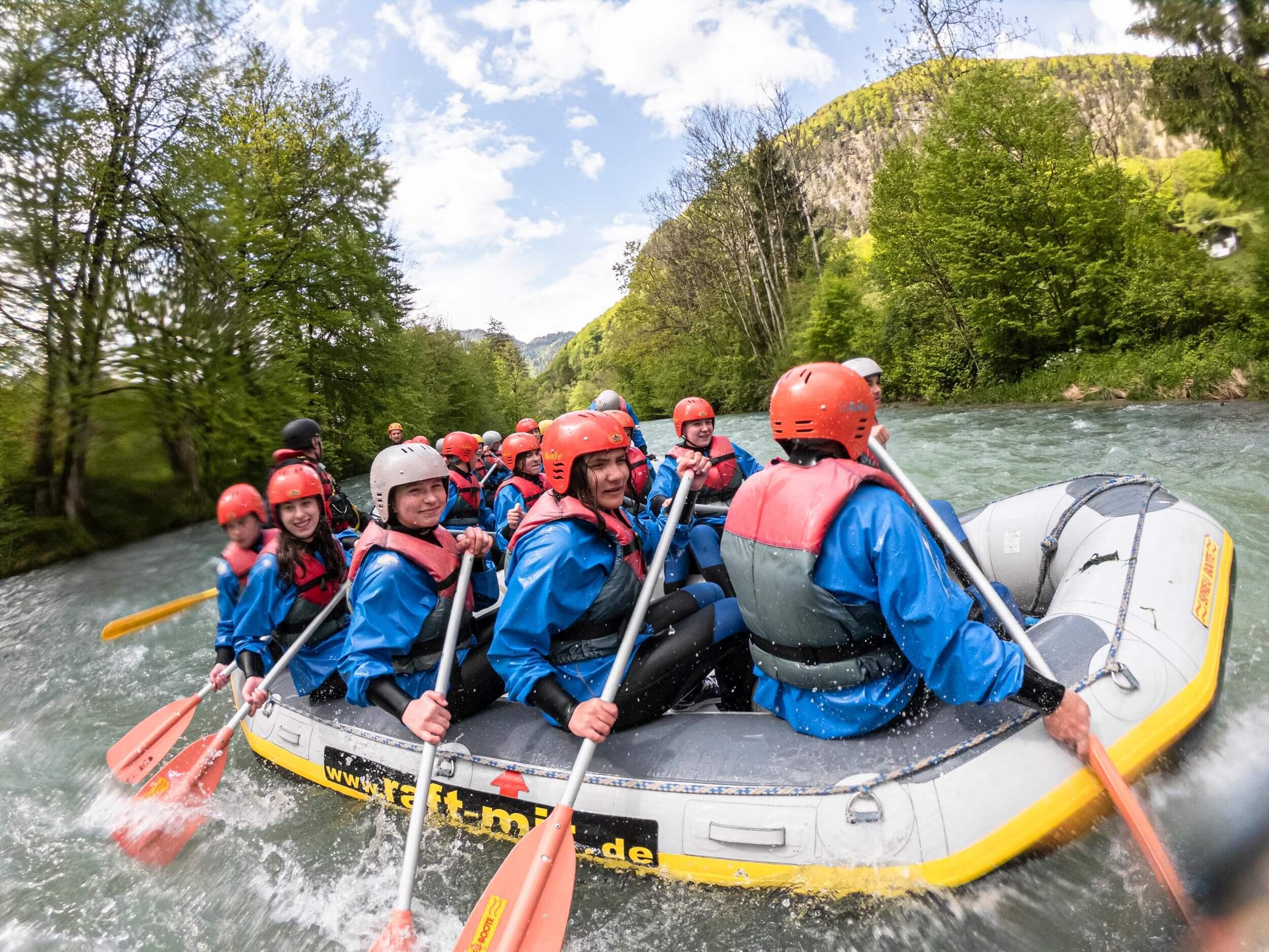 Rafting sportif à Berchtesgaden - Berchtesgadener Ache.
