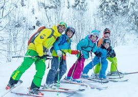 Kids are doing Kids Ski Lessons (6-14 y.) for All Levels with Evolution 2 La Clusaz.
