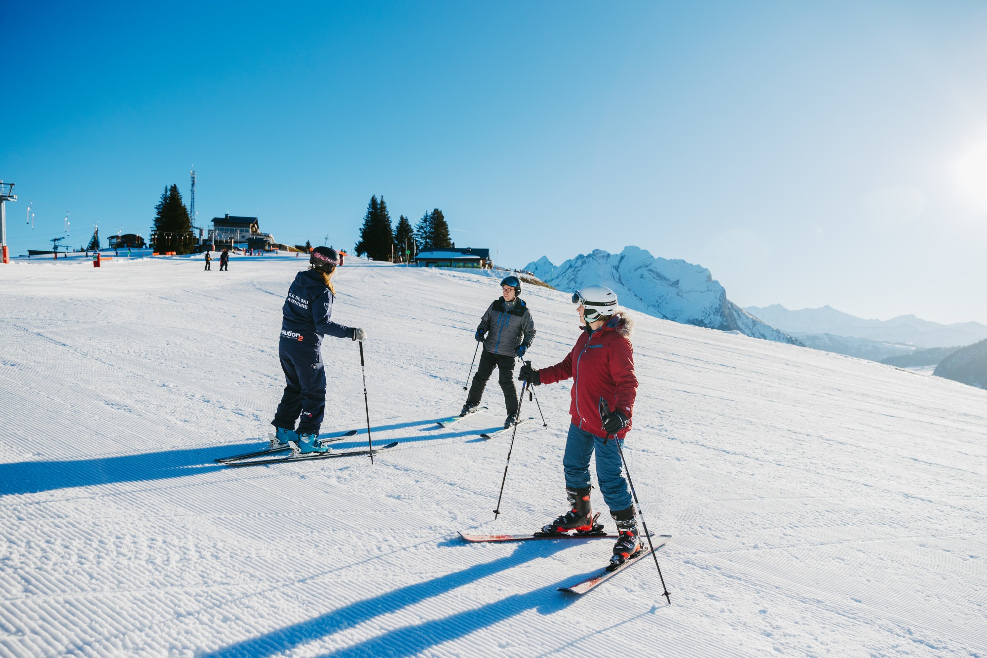 Private Ski Lessons for Adults of All Levels from Ski School Evolution 2 La Clusaz.