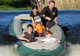 A Familie while Rafting on the Neisse from Deschka to Rothenburg - Short with Neisse Tours Rothenburg