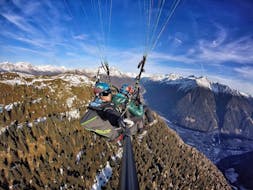 Tandem Paragliding in South Tyrol from Plan de Corones from Kronfly Tandem Dolomites.