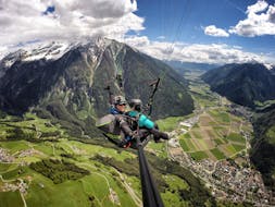 Tandem Paragliding in Campo Tures from Acereto from Kronfly Tandem Dolomites.