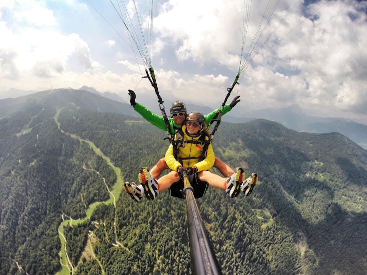Tandem Paragliding vom Speikboden.