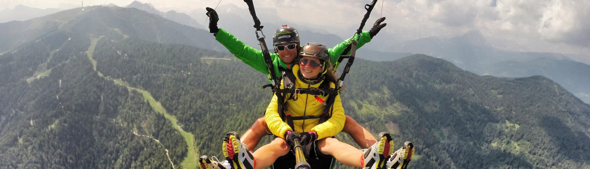Tandem Paragliding from Monte Spico.
