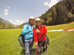 You can experience the amazing feeling of landing in a green field during theTandem Paragliding at Punta Cervina - Thermal Flight with FlyHirzer Saltusio.